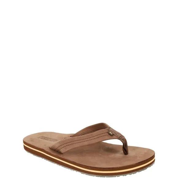 Rugged Shark Men's Leather Thong Flip Flop Sandal - Picture 1 of 7